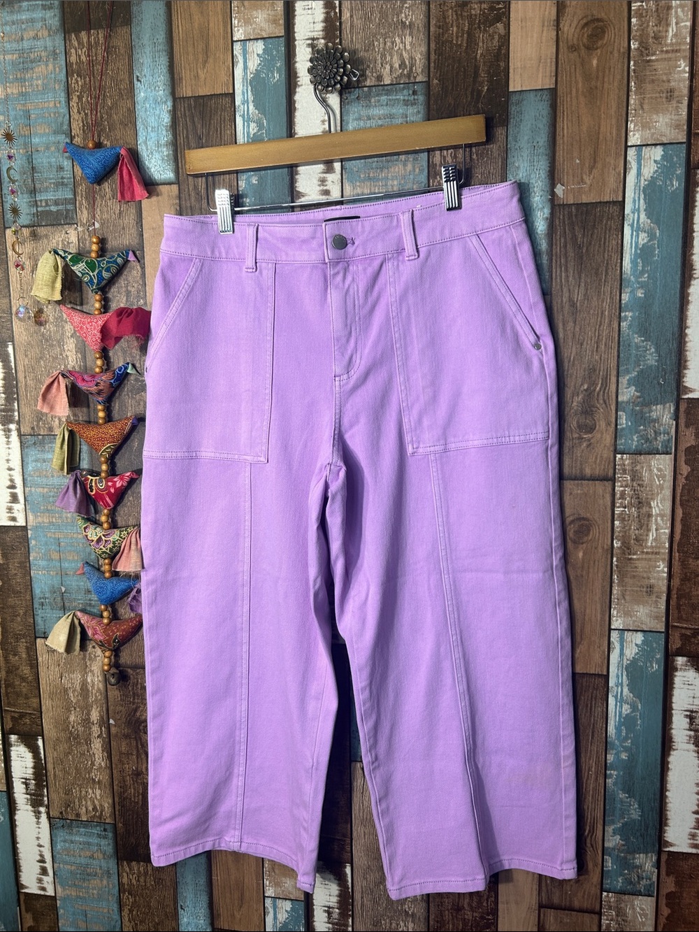 Talbots Lavender Cargo Crop Pants
